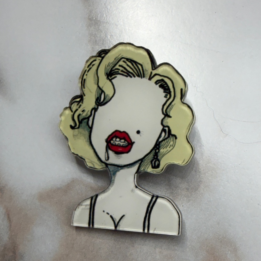 Stylish Gold and Black Enamel Pin